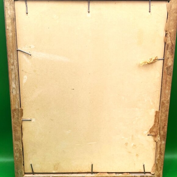 Antique 1920s Framed Photo Man Woman Wedding Roaring Twenties Ornate Wood Frame - Picture 2 of 12